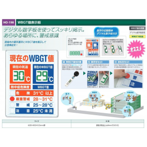 【夏季商品】　ユニット　HO-198　WBGT値表示板